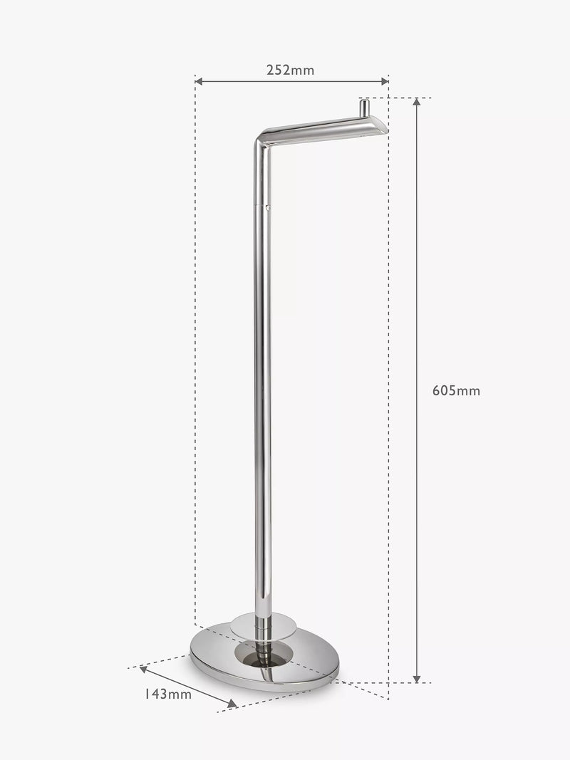 Robert Welch Oblique floor-standing toilet roll holder stainless steel (British brand)