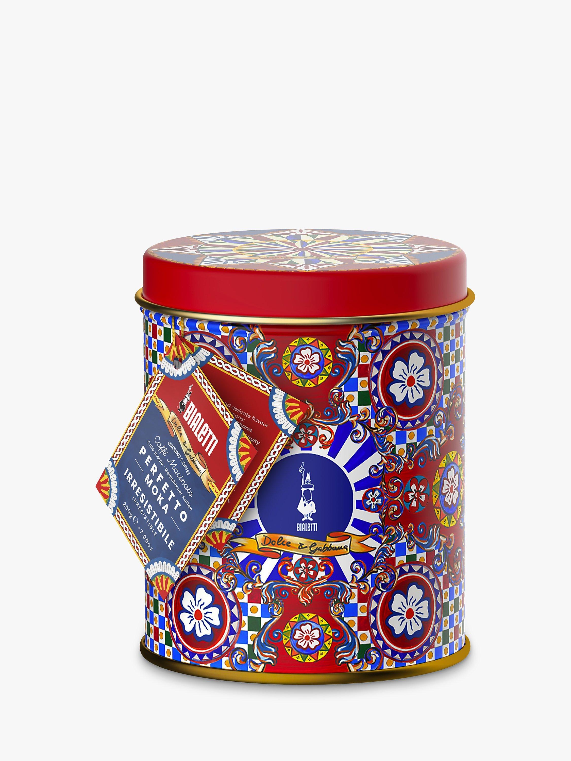Bialetti Dolce & Gabbana Sicilian Carretto Perfetto Moka Irresistibile ground coffee tin 200g - British product