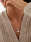 Monica Vinader silver petal pendant necklace - British product