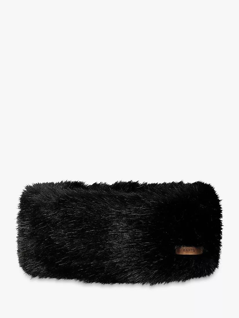 Barts bandeau en fourrure noir (marque britannique)