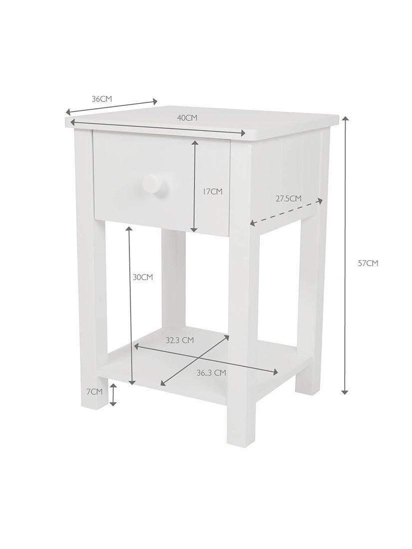 Great Little Trading Co white bedside table H57xW40xD36cm, UK version