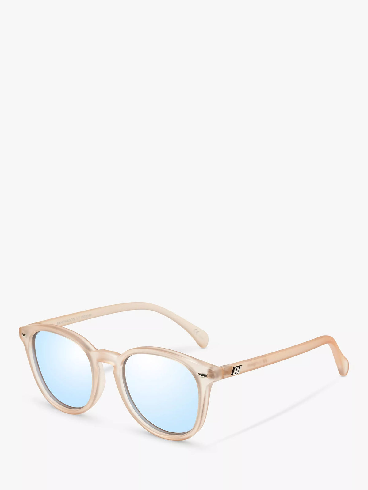 Le Specs Bandwagon round mirrored sunglasses brown frame - British product