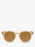 Le Specs polarised round sunglasses clear brown tan 50mm - British product