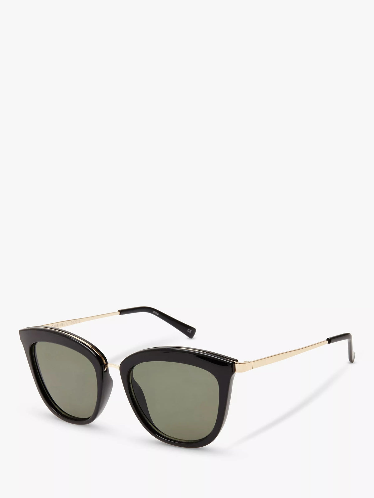 Le Specs Caliente cat eye sunglasses Black Gold - British product