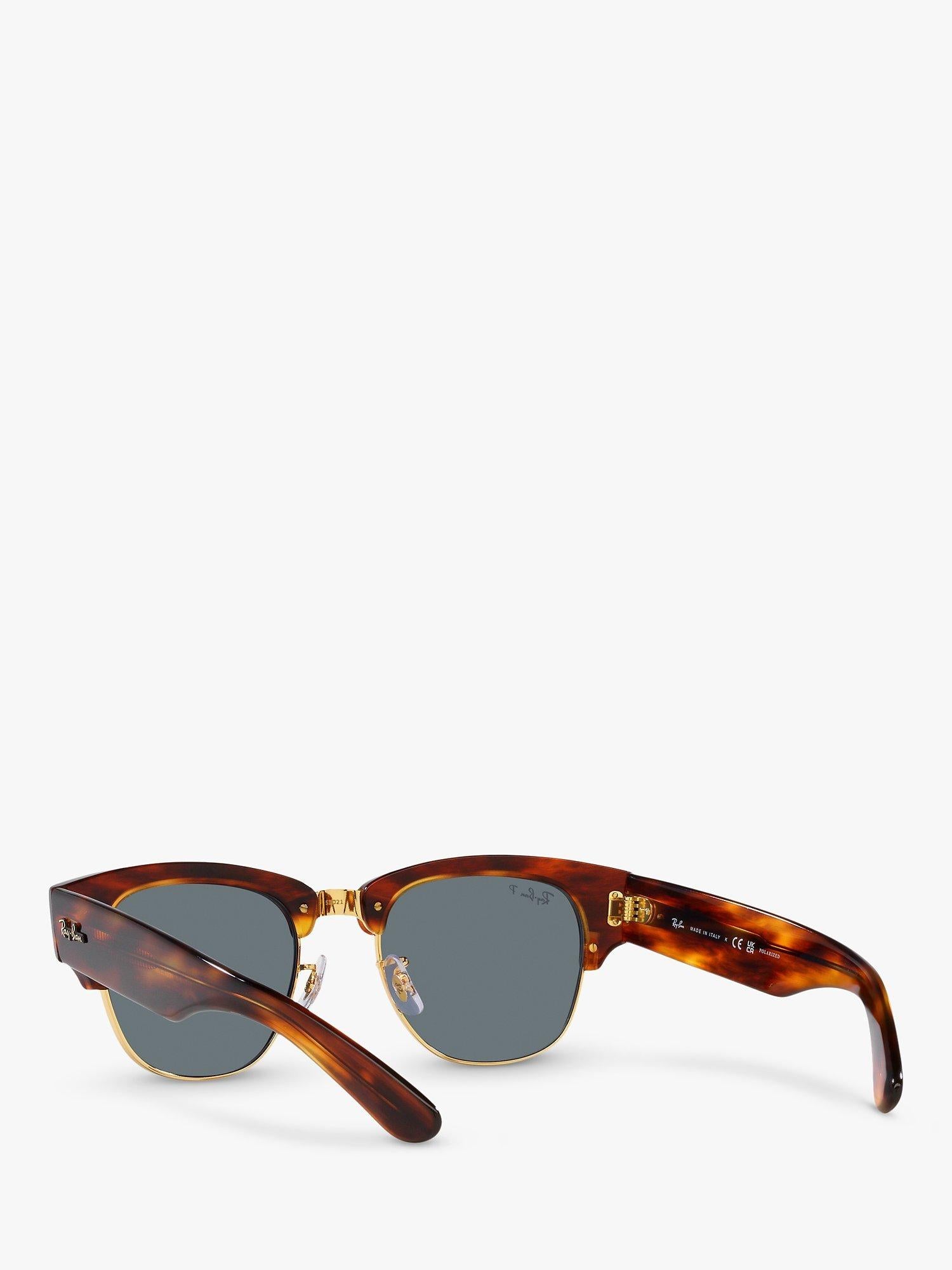نظارات شمسية ميجا كلوب ماستر مستقطبة من Ray-Ban مقاس 53 ملم - منتج بريطاني