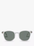 Le Specs Bandwagon polarised round sunglasses clear green tint, UK version