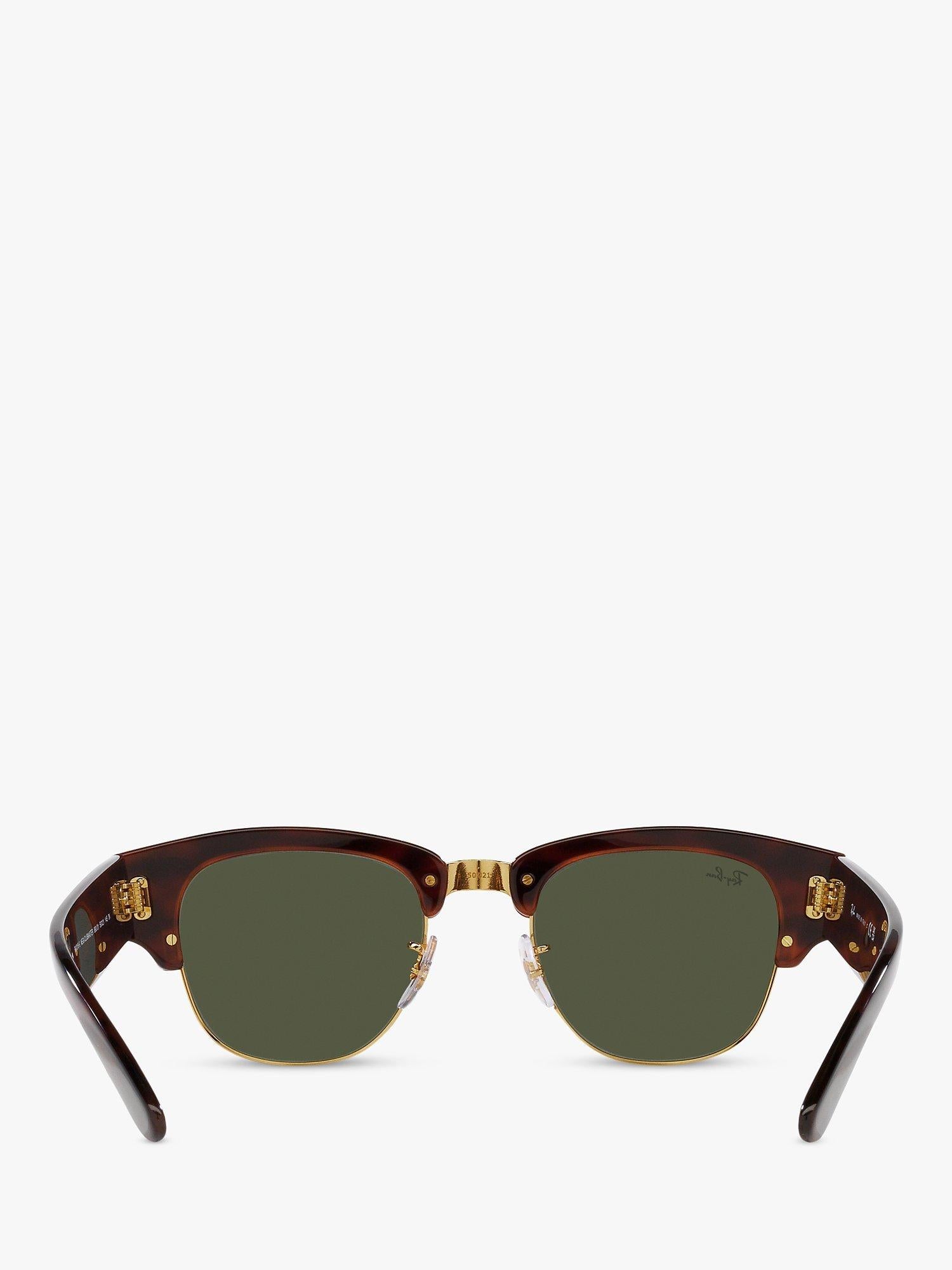 نظارات شمسية دائرية Ray-Ban Clubmaster بلون Mock Tortoise وذهبي 50 مم (علامة تجارية بريطانية)
