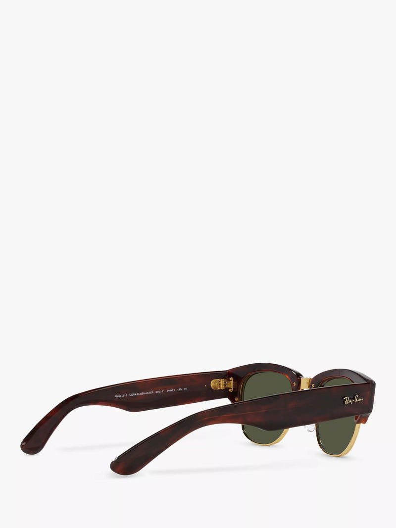 Ray-Ban Clubmaster oval sunglasses mock tortoise gold 50mm (British brand)
