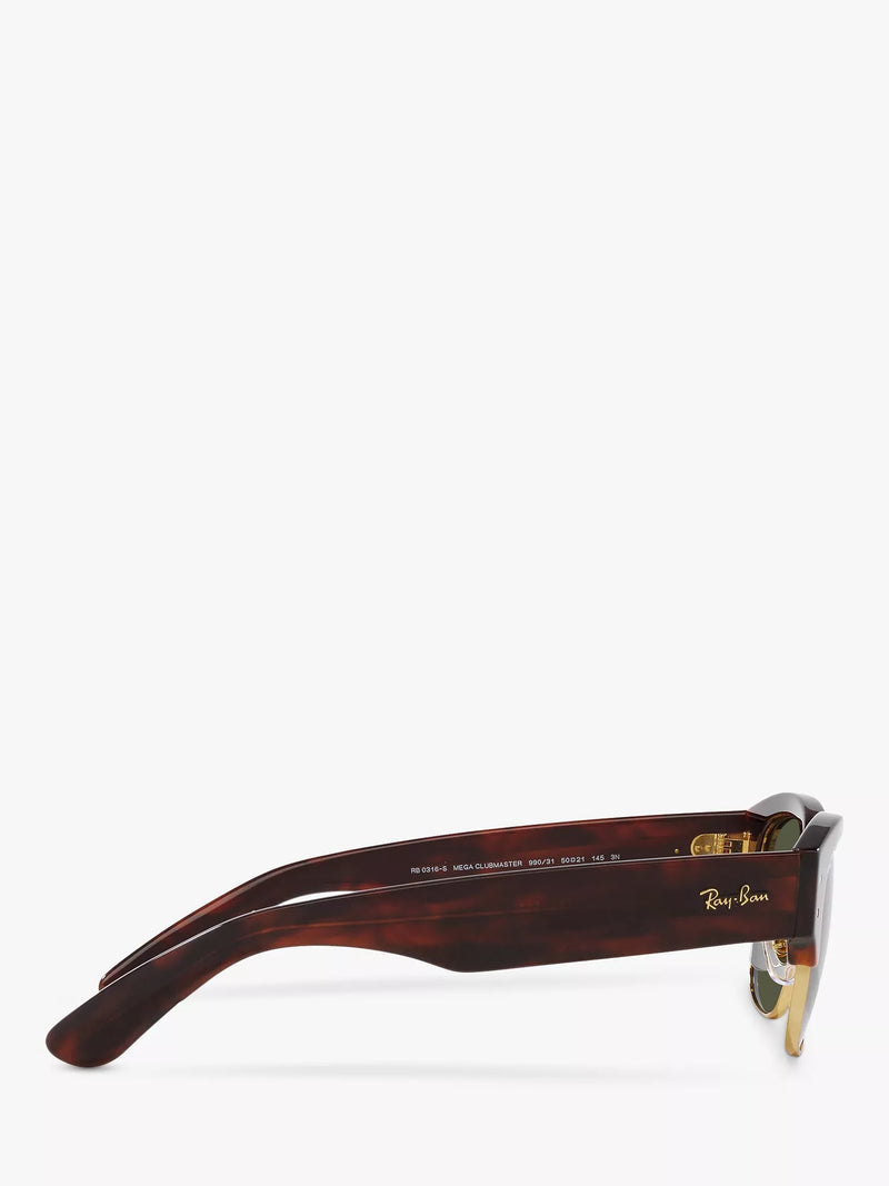 Ray-Ban Clubmaster oval sunglasses mock tortoise gold 50mm (British brand)