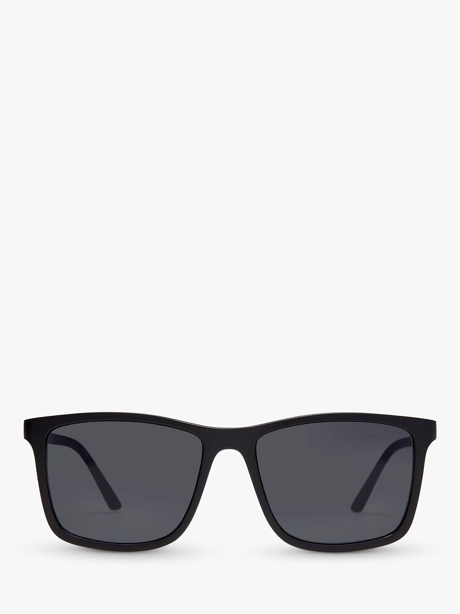 Le Specs Master Tamers rectangular sunglasses black grey, imported from the UK