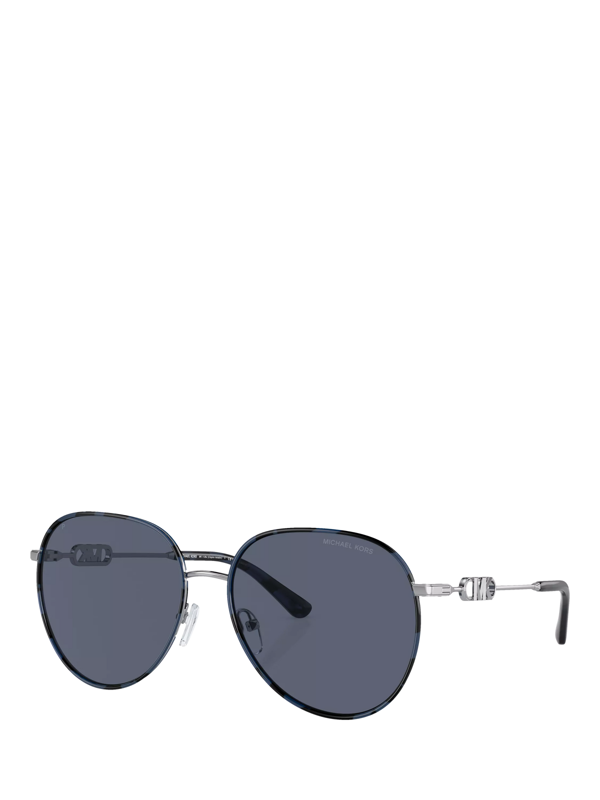 Michael Kors round sunglasses silver/blue tortoise 58mm, imported from the UK
