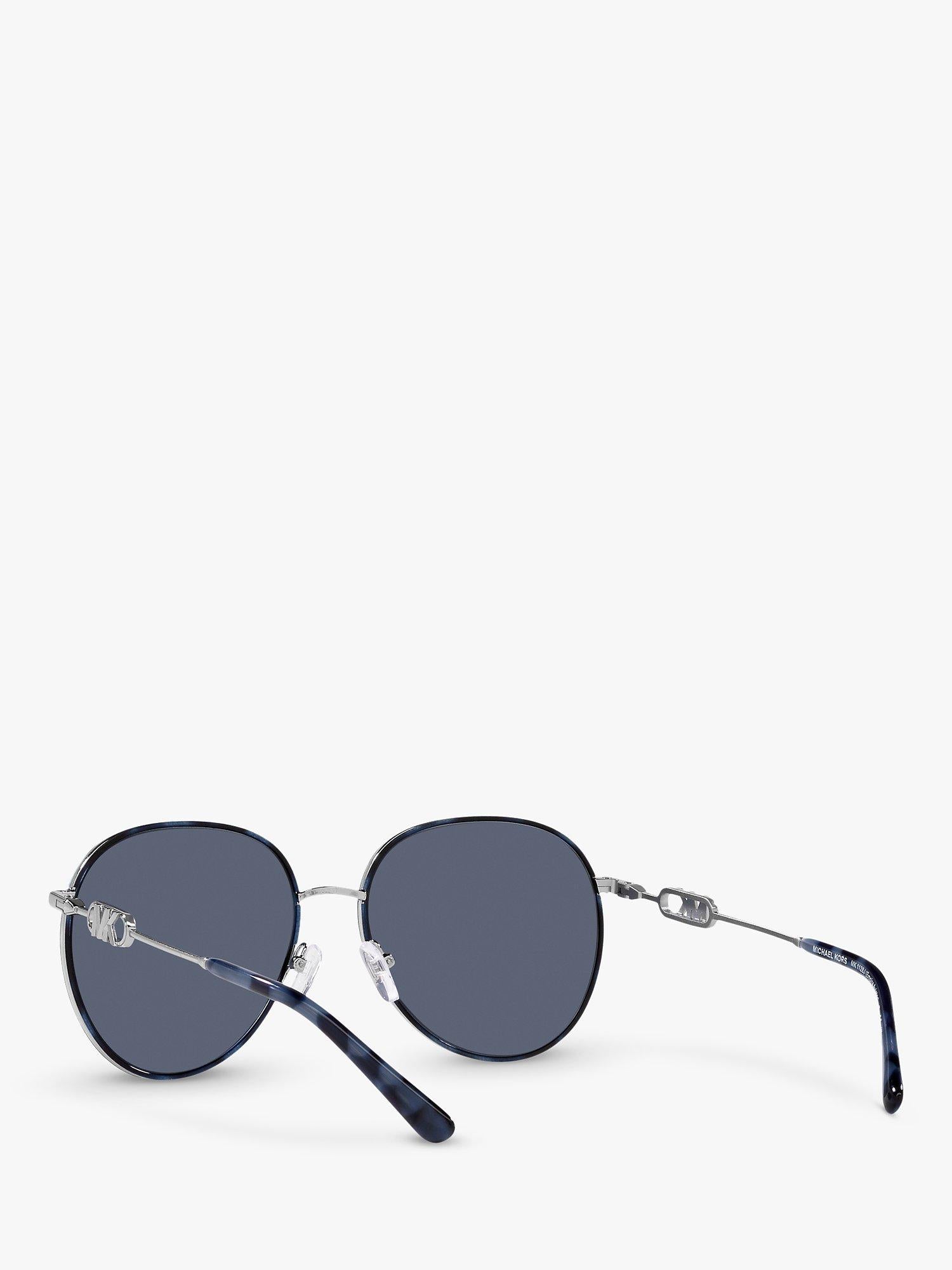 Michael Kors round sunglasses silver/blue tortoise 58mm, imported from the UK