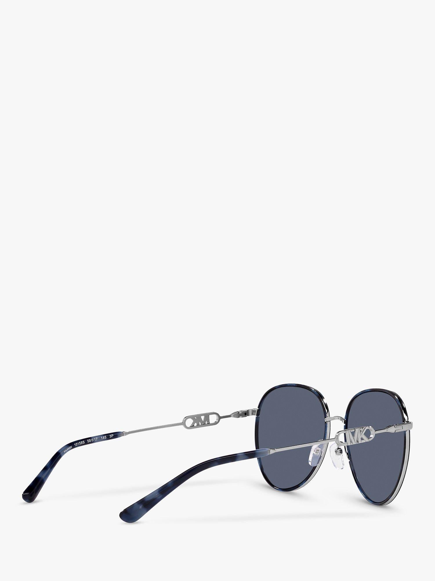 Michael Kors round sunglasses silver/blue tortoise 58mm, imported from the UK