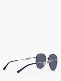 Michael Kors round sunglasses silver/blue tortoise 58mm, imported from the UK