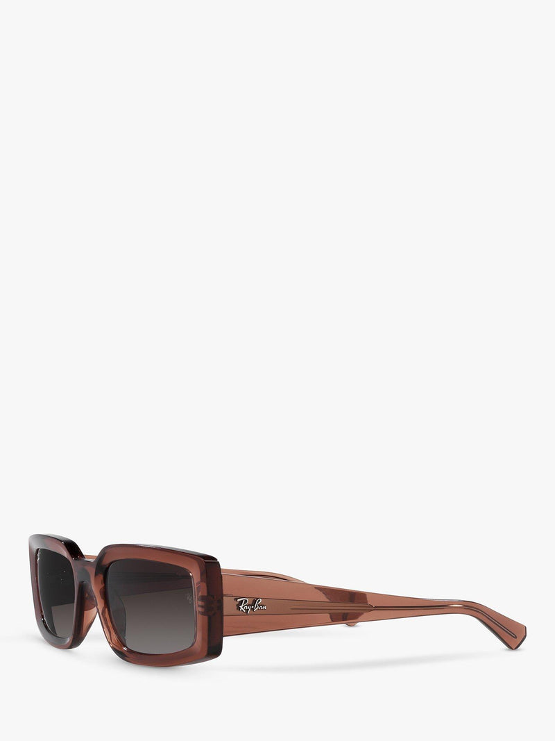 Ray-Ban Kiliane polarised rectangular sunglasses transparent brown (British brand)