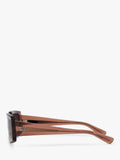 Ray-Ban Kiliane polarised rectangular sunglasses transparent brown (British brand)