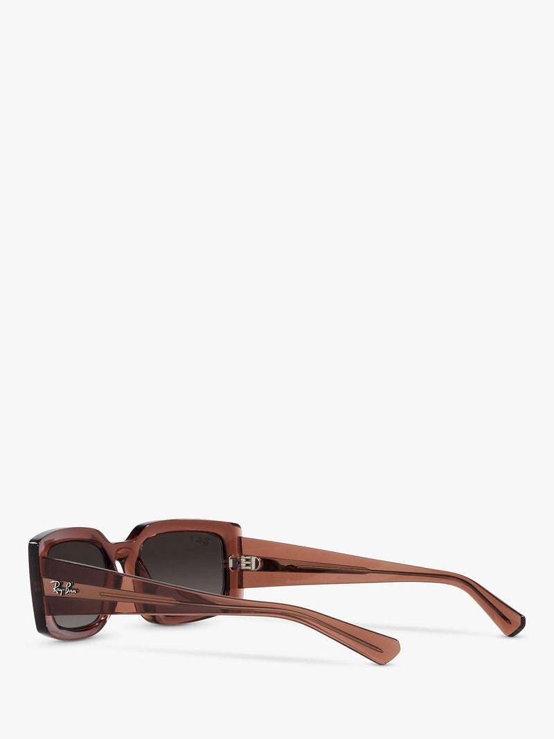 Ray-Ban Kiliane polarised rectangular sunglasses transparent brown (British brand)