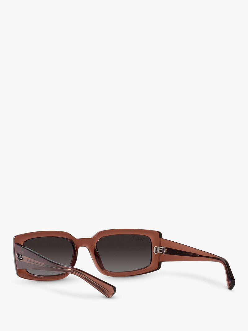 Ray-Ban Kiliane polarised rectangular sunglasses transparent brown (British brand)
