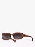 Ray-Ban Kiliane polarised rectangular sunglasses transparent brown (British brand)
