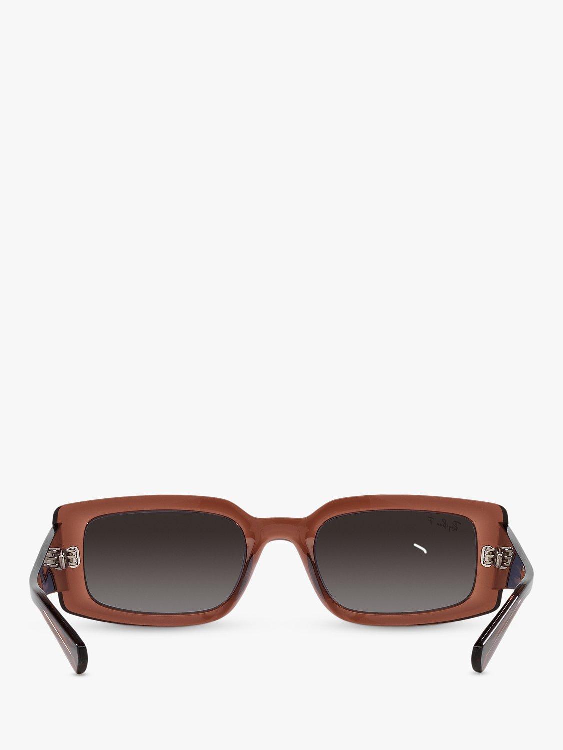 Ray-Ban Kiliane polarised rectangular sunglasses transparent brown (British brand)