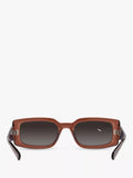 Ray-Ban Kiliane polarised rectangular sunglasses transparent brown (British brand)