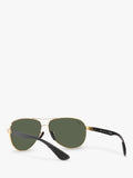Ray-Ban Flieger-Sonnenbrille Arista/Grün Metallrahmen (Britische Marke)