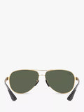 Ray-Ban aviator sunglasses arista/green metal frame (British brand)
