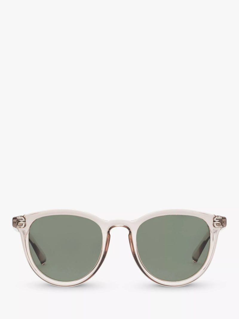 Le Specs polarised oval sunglasses clear/brown - British product