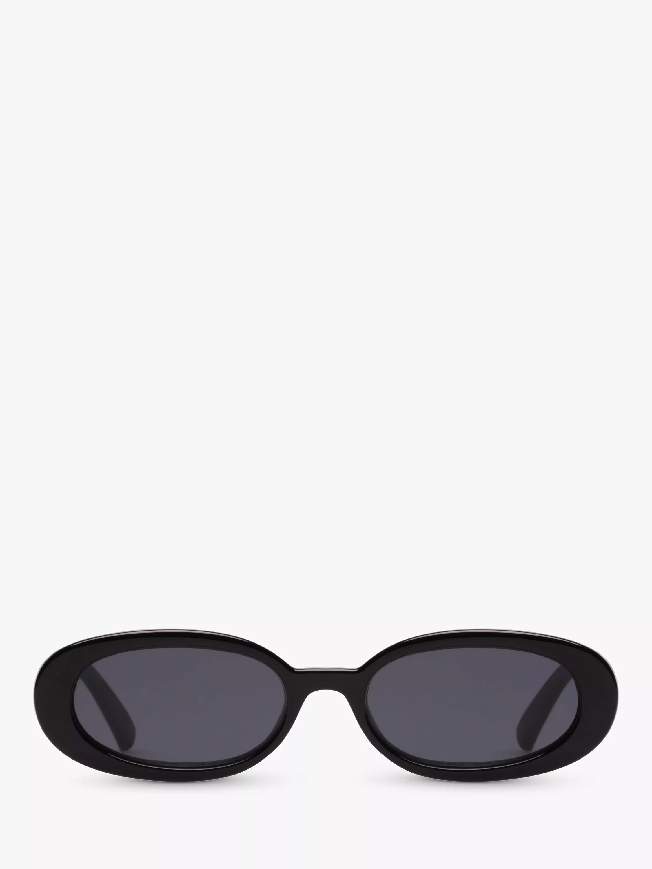 Le Specs Outta Love oval sunglasses black grey, imported from the UK