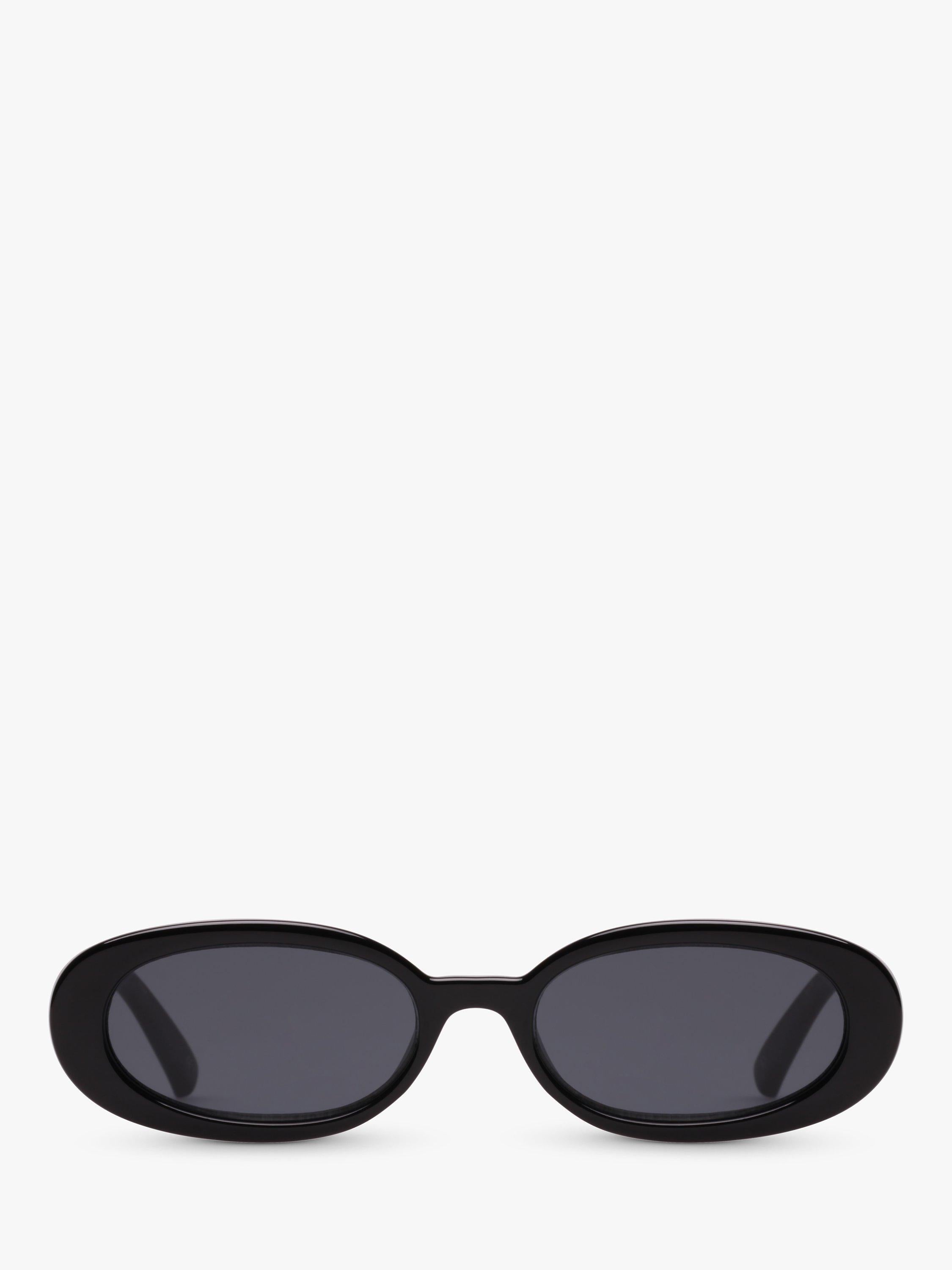 Le Specs Outta Love oval sunglasses black grey, imported from the UK