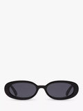 Le Specs Outta Love oval sunglasses black grey, imported from the UK