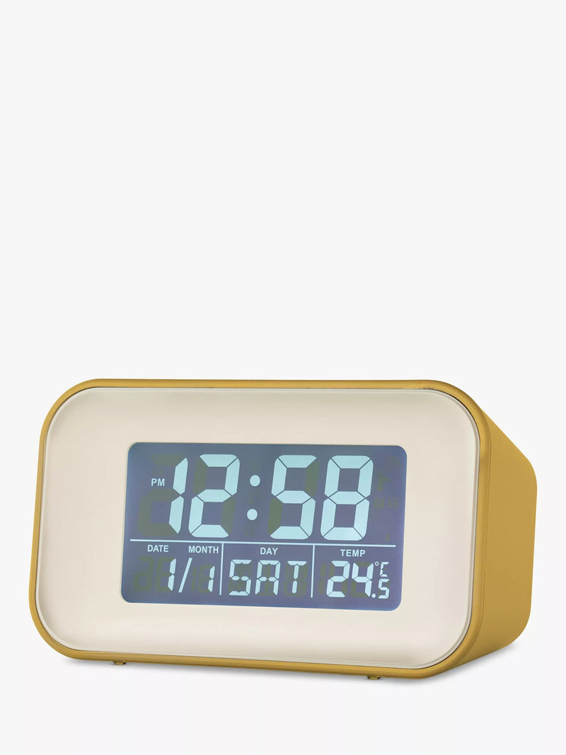 Acctim Alba mustard digital alarm clock - British product