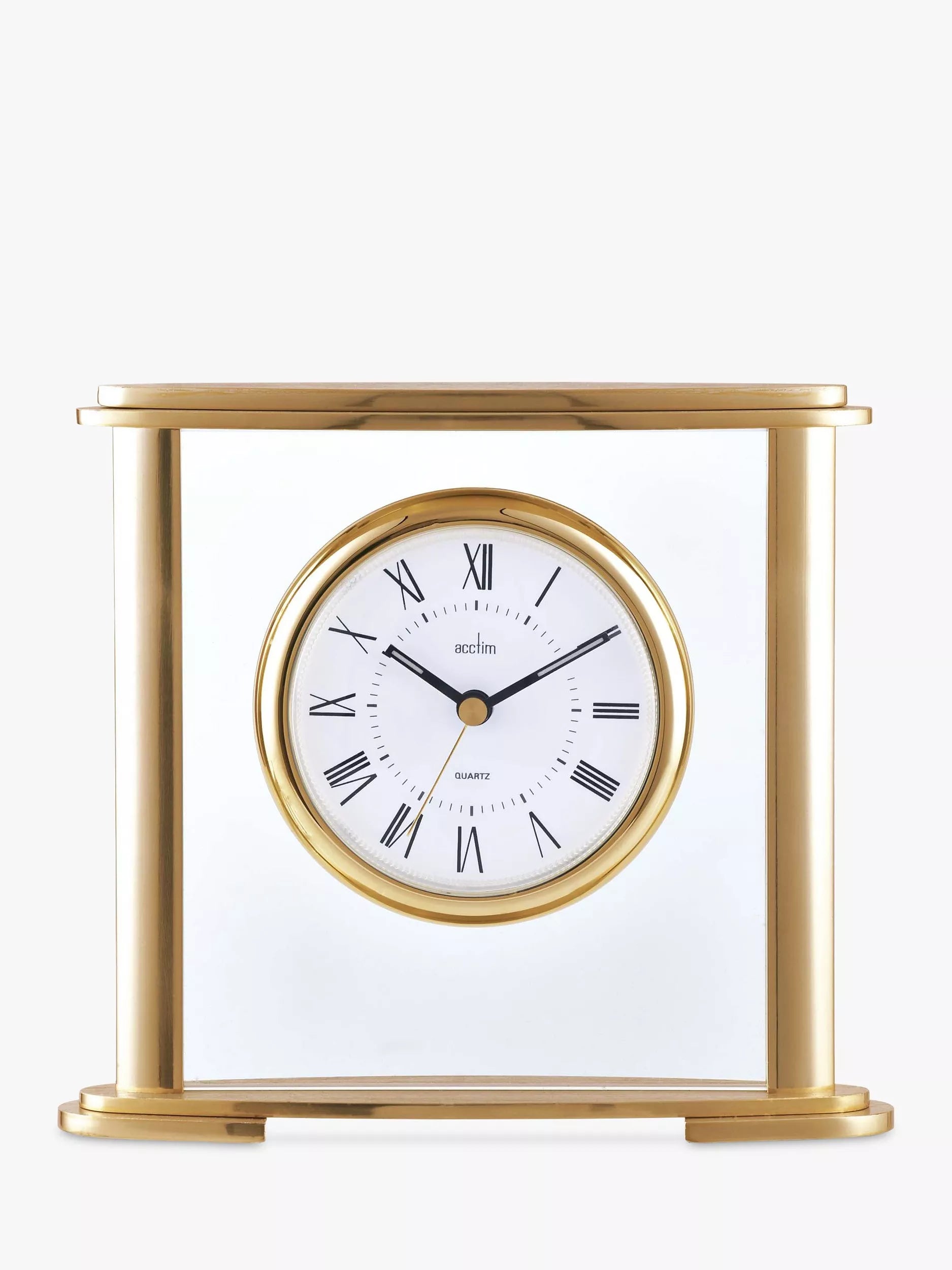 Acctim Colgrove Roman numeral mantel clock gold, UK version