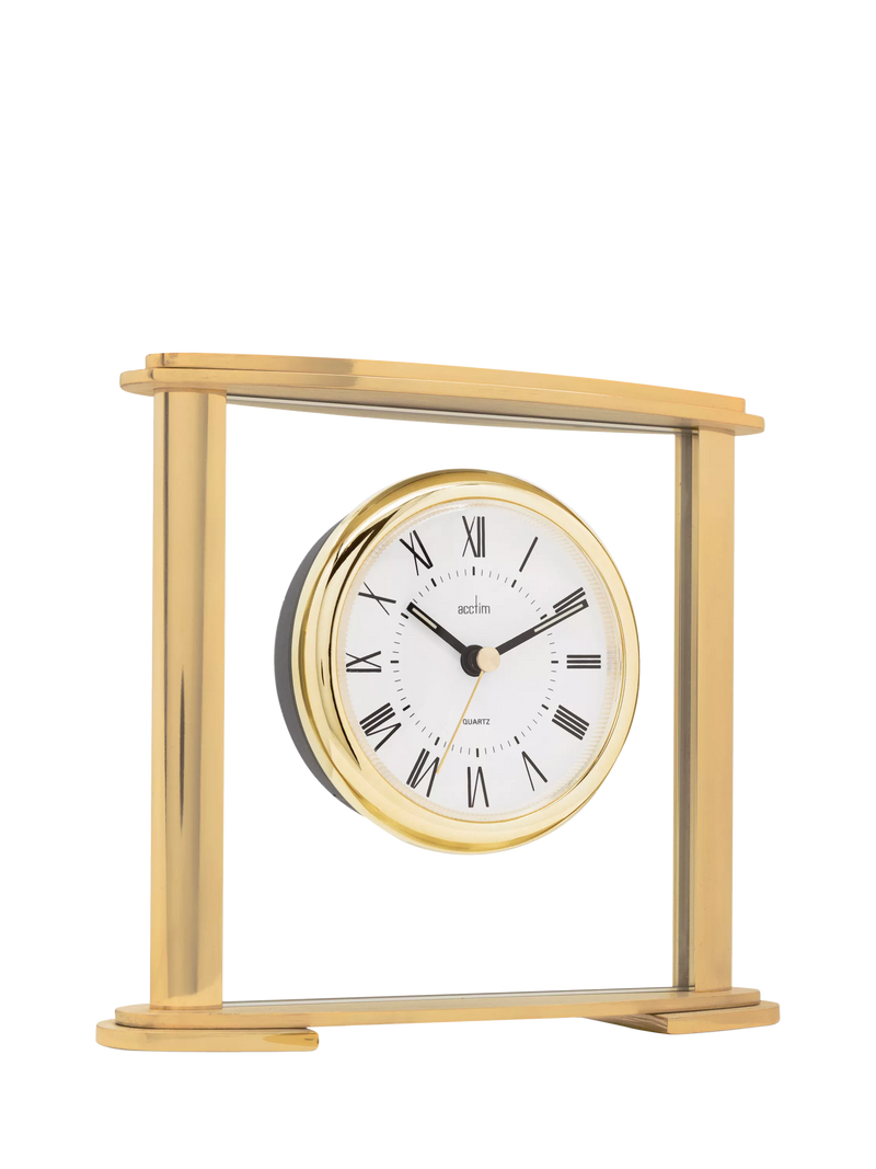 Acctim Colgrove Roman numeral mantel clock gold, UK version