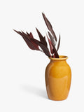 John Lewis reactive glaze stoneware urn vase yellow 19cm, UK version