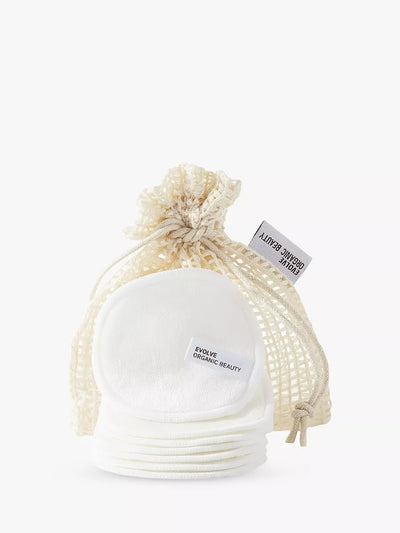John Lewis Evolve Organic Beauty Bamboo Cleansing Pads Reusable Makeup Remover 7 Pads- Buy online at McGrocer