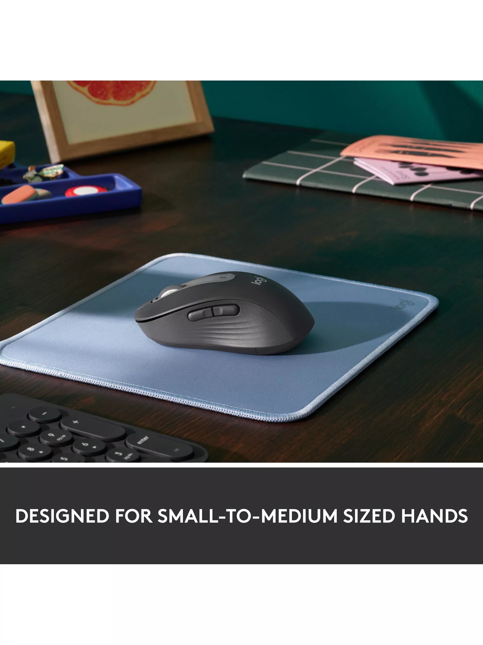 Logitech Signature M650 graphite wireless mouse (British brand)