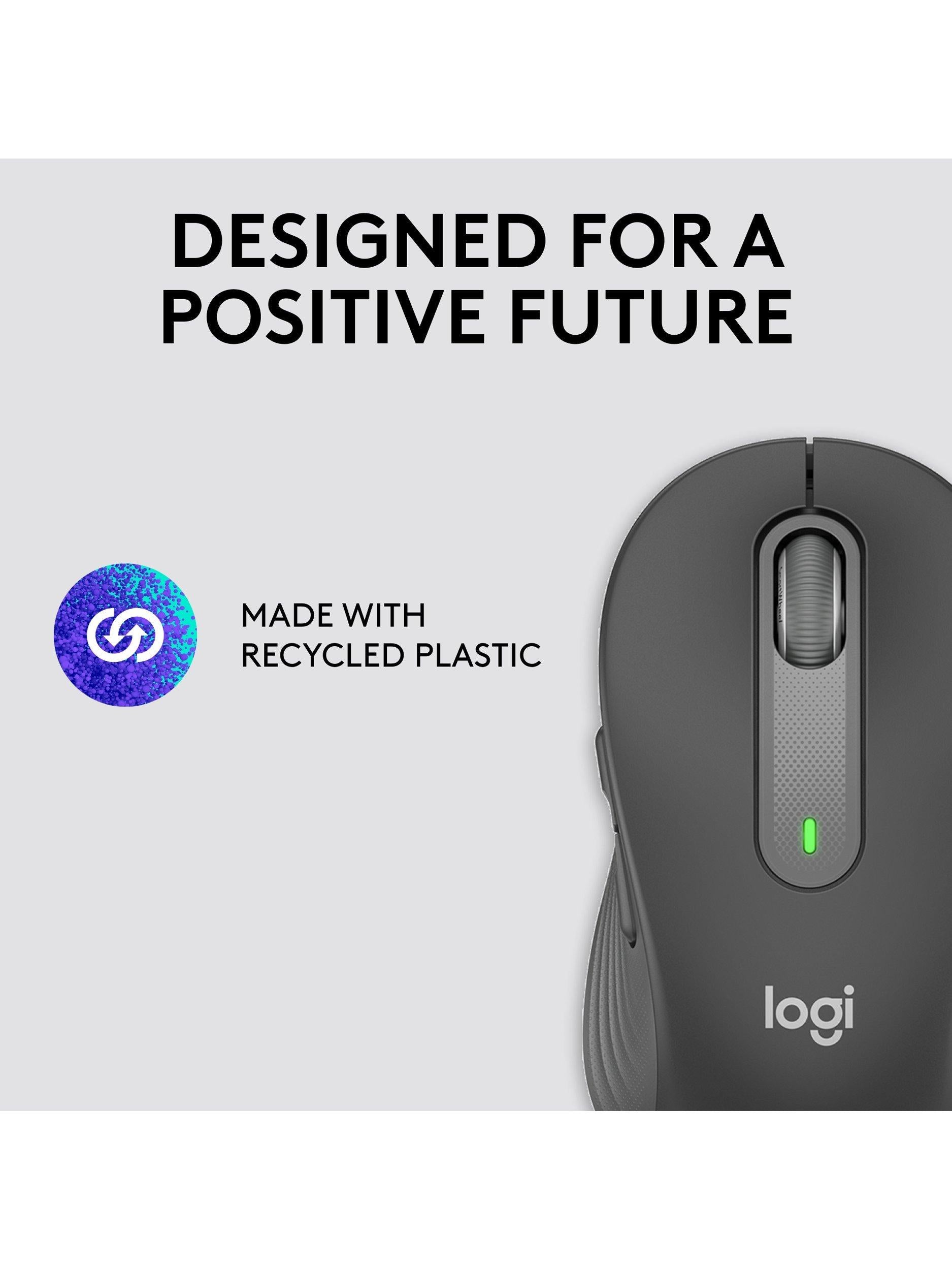 Logitech Signature M650 graphite wireless mouse (British brand)