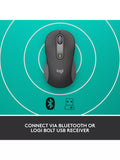 Logitech Signature M650 graphite wireless mouse (British brand)