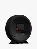Newgate Clocks silent sweep mantel clock black round - British product