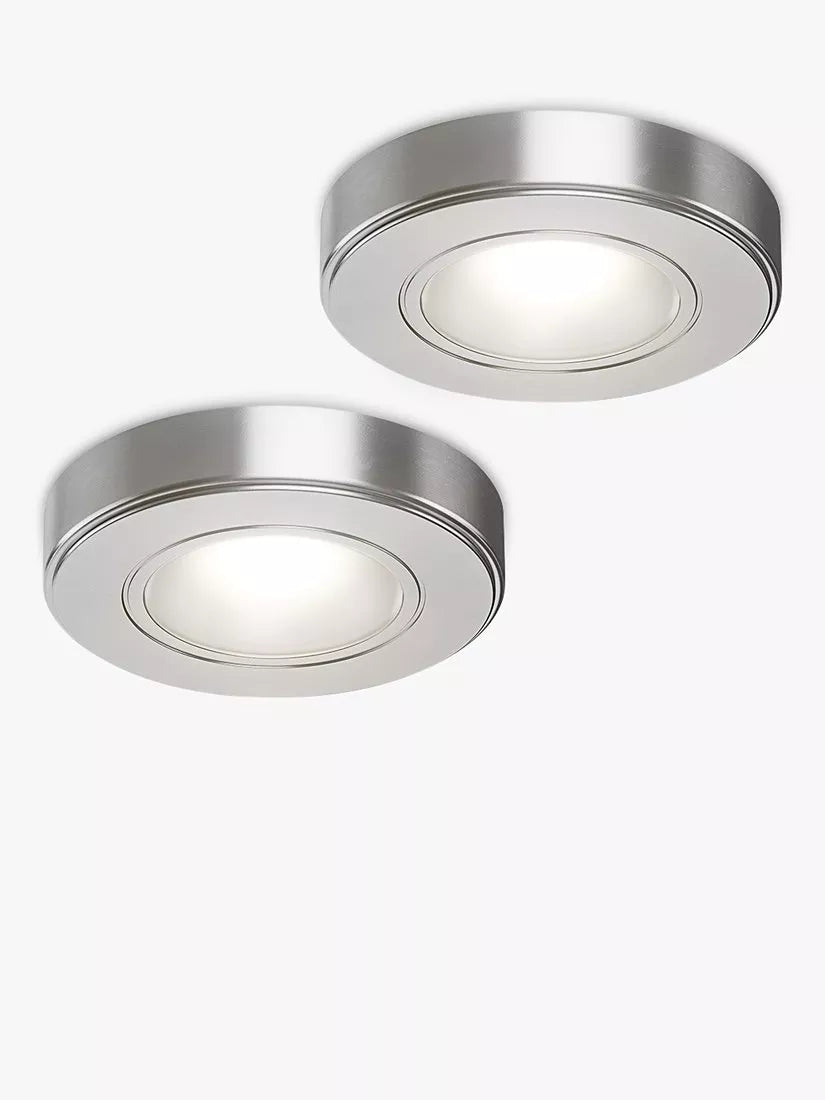 Sensio Zeta LED under cabinet spotlight pack of two stainless steel, imported from the UK