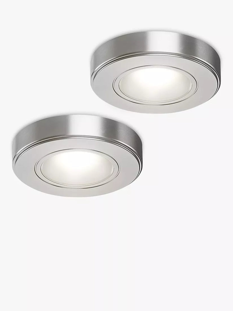 Sensio Zeta LED under cabinet spotlight pack of two stainless steel, imported from the UK