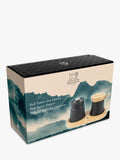 Peugeot Bali Spice Palace cast iron and bamboo pepper and salt mill set in matt black, imported from the UK