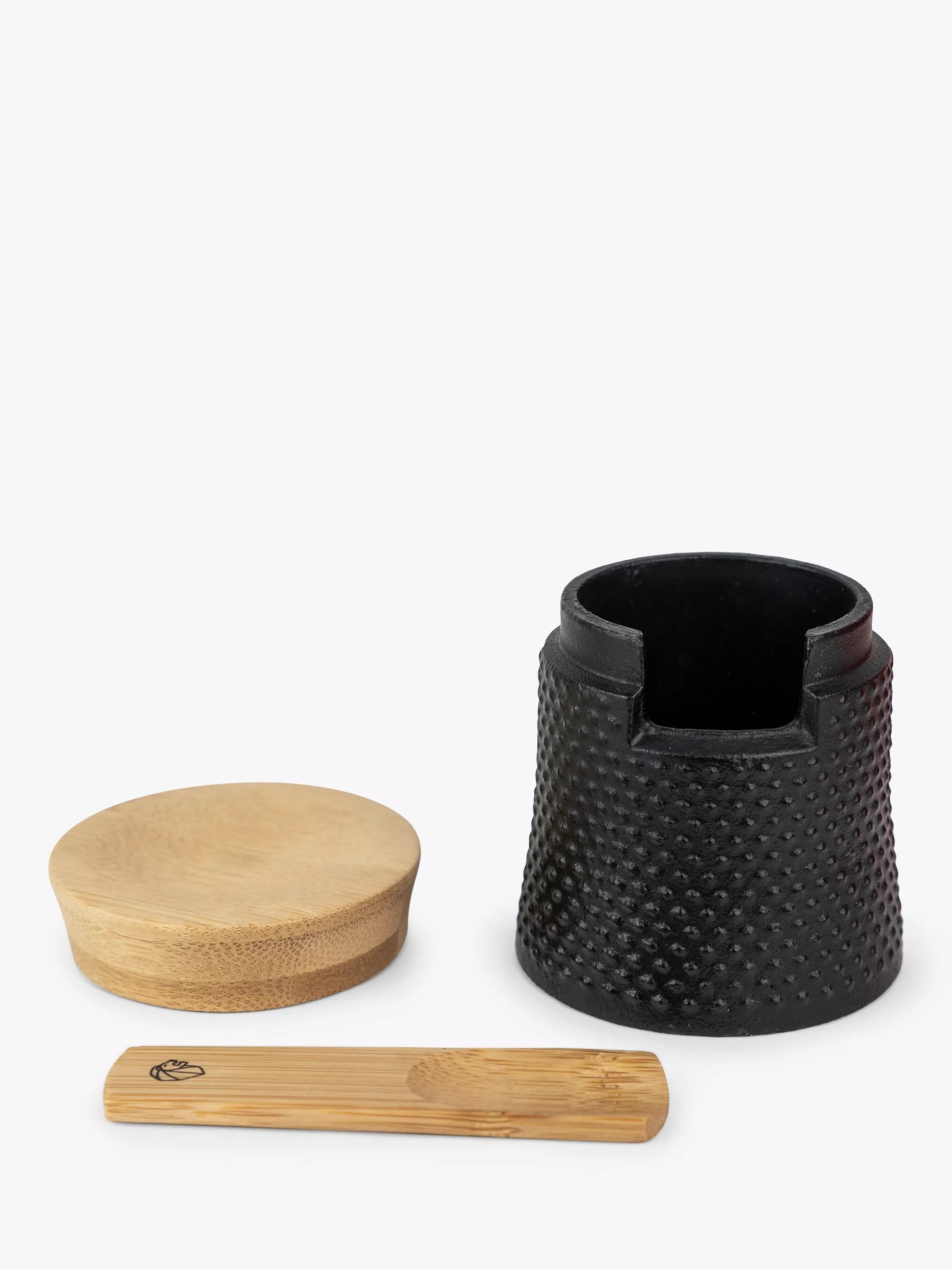 Peugeot Bali Spice Palace cast iron and bamboo pepper and salt mill set in matt black, imported from the UK