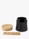 Peugeot Bali Spice Palace cast iron and bamboo pepper and salt mill set in matt black, imported from the UK