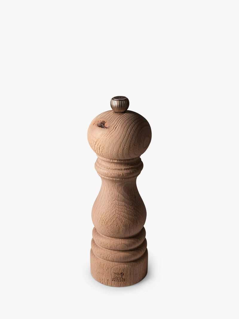 Peugeot salt pepper mills upcycled wood 18cm set, imported from the UK