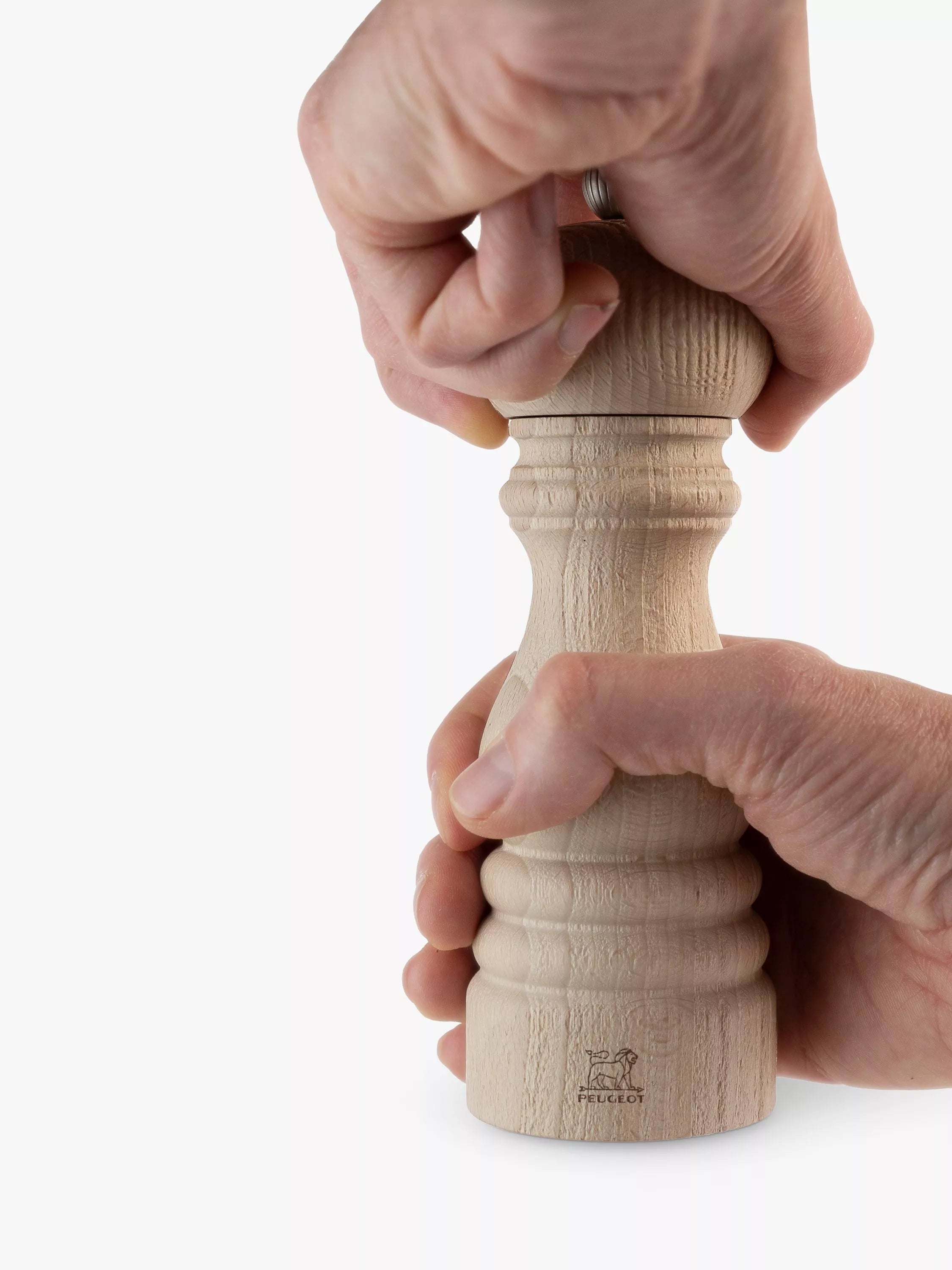 Peugeot salt pepper mills upcycled wood 18cm set, imported from the UK