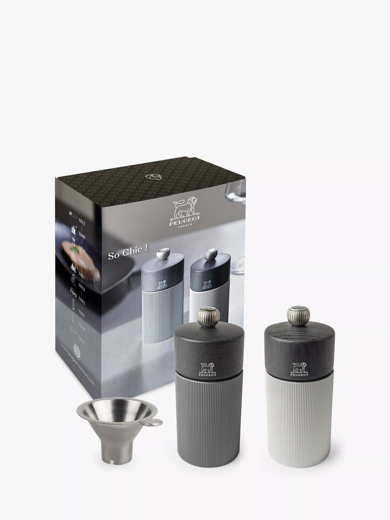 Peugeot beech wood salt and pepper mill set 12cm - British product
