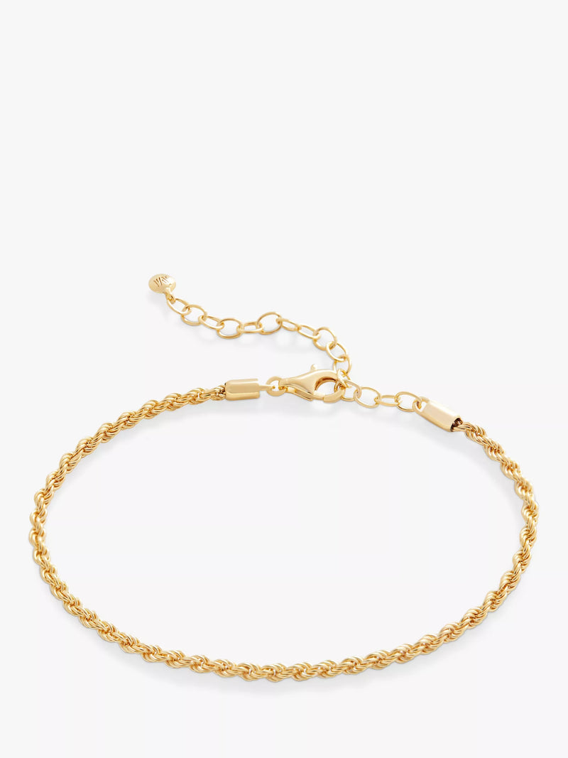 Monica Vinader rope chain bracelet 18k gold vermeil - British product