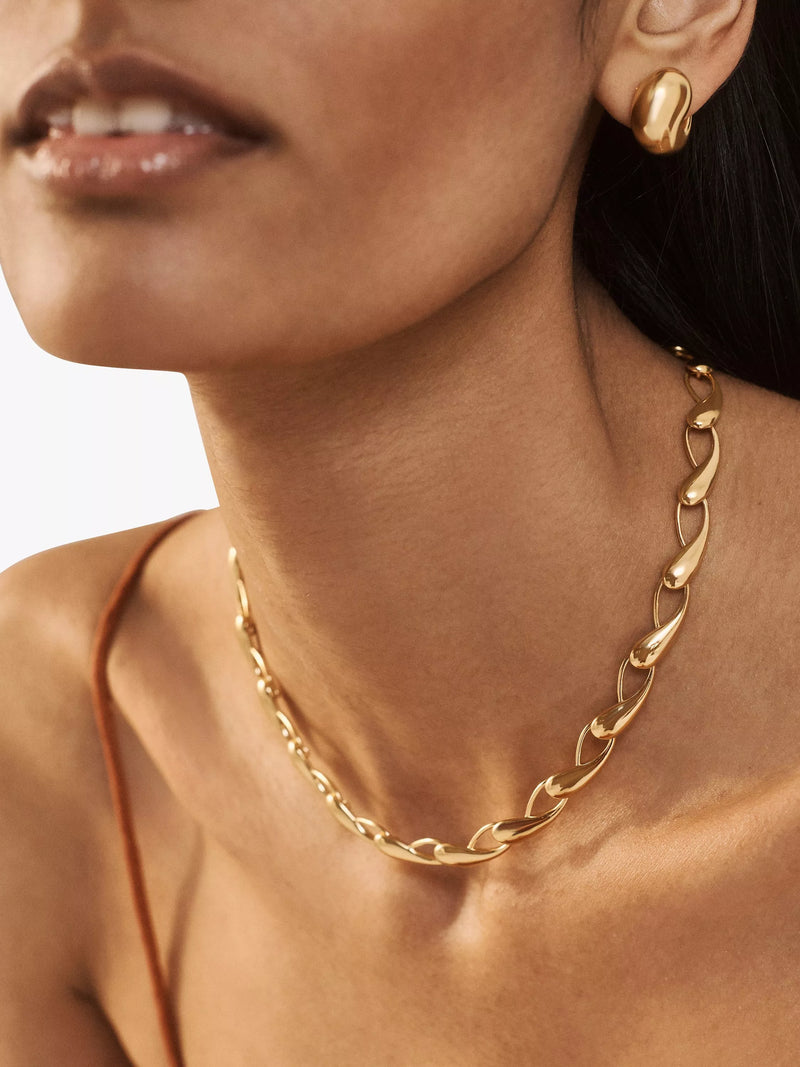 Monica Vinader Nura choker necklace gold - British product